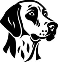Dalmatian - Black and White Isolated Icon - illustration vector