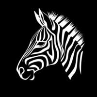 Zebra, Minimalist and Simple Silhouette - illustration vector