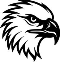 Eagle - Black and White Isolated Icon - illustration vector