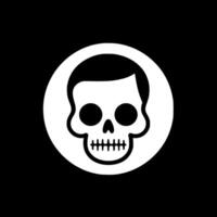 Skull, Minimalist and Simple Silhouette - illustration vector