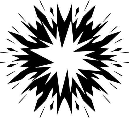 Explosion, Minimalist and Simple Silhouette - illustration
