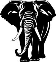Elephant, Minimalist and Simple Silhouette - illustration vector
