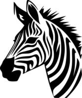 Zebra, Minimalist and Simple Silhouette - illustration vector