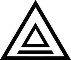 Triangle, Minimalist and Simple Silhouette - illustration vector