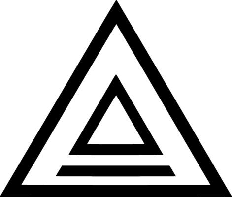 Triangle, Minimalist and Simple Silhouette - illustration