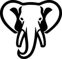Elephant, Minimalist and Simple Silhouette - illustration vector