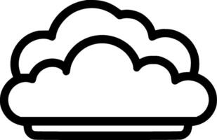 Cloud - Black and White Isolated Icon - illustration vector