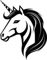 Unicorn, Minimalist and Simple Silhouette - illustration vector