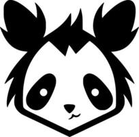 Panda, Minimalist and Simple Silhouette - illustration vector