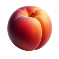 Generated Ai A peach on a transparent background png