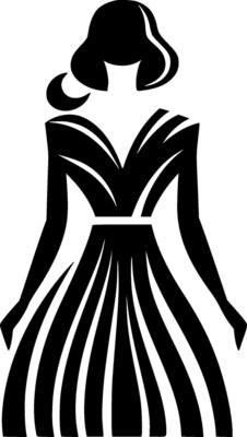 Dress - Minimalist and Flat Logo - illustration