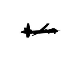 Silhouette of the UAV drone or Unmanned Aerial Vehicle, Flat Style, can use for Art Illustration, Logo Gram, Pictogram, Website, or Graphic Design Element vector
