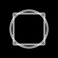 Circle and Square Composition, Flat Style, can use for Logo Gram, Copy Space, Frame Work, Decoration, Ornate, or Graphic Design Element vector
