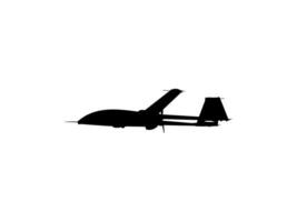 Silhouette of the UAV drone or Unmanned Aerial Vehicle, Flat Style, can use for Art Illustration, Logo Gram, Pictogram, Website, or Graphic Design Element vector