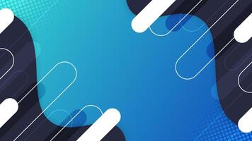 Blue and Green Gradient Background with Geometric Line Shape and Technology Concept vector