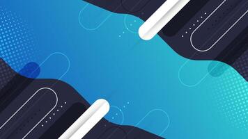 Blue and Green Gradient Background with Geometric Line Shape and Technology Concept vector
