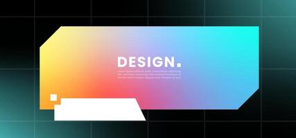 Futuristic element illustration. Colorful lower third overlay. vector