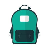 A stylish illustration of a two tone backpack. The design includes a secure buckle closure and a front pocket, for daily use, school, travel. Ideal for design projects, websites, and promotion vector