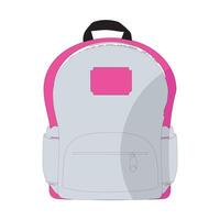 A stylish illustration of a two tone backpack. The design includes a secure buckle closure and a front pocket, for daily use, school, travel. Ideal for design projects, websites, and promotion vector