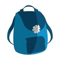 A stylish illustration of a two tone backpack. The design includes a secure buckle closure and a front pocket, for daily use, school, travel. Ideal for design projects, websites, and promotion vector