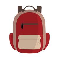 A stylish illustration of a two tone backpack. The design includes a secure buckle closure and a front pocket, for daily use, school, travel. Ideal for design projects, websites, and promotion vector