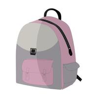 A stylish illustration of a two tone backpack. The design includes a secure buckle closure and a front pocket, for daily use, school, travel. Ideal for design projects, websites, and promotion vector