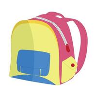 A stylish illustration of a two tone backpack. The design includes a secure buckle closure and a front pocket, for daily use, school, travel. Ideal for design projects, websites, and promotion vector