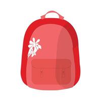 A stylish illustration of a two tone backpack. The design includes a secure buckle closure and a front pocket, for daily use, school, travel. Ideal for design projects, websites, and promotion vector