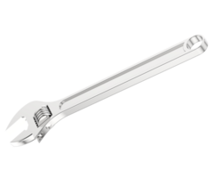 Adjustable spanner isolated on background. 3d rendering - illustration png