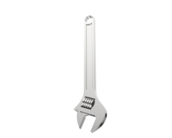 Adjustable spanner isolated on background. 3d rendering - illustration png