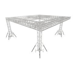 alumínio estrutura quadro, Armação isolado em fundo. 3d Renderização - ilustração png