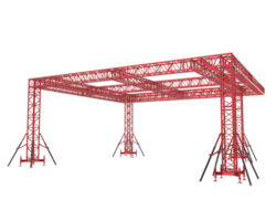Aluminum structure frame isolated on background. 3d rendering - illustration png