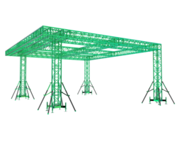 Aluminum structure frame isolated on background. 3d rendering - illustration png