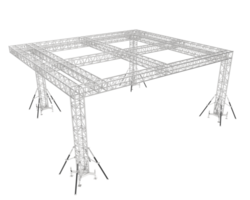 alumínio estrutura quadro, Armação isolado em fundo. 3d Renderização - ilustração png