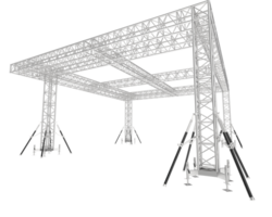 Aluminum structure frame isolated on background. 3d rendering - illustration png