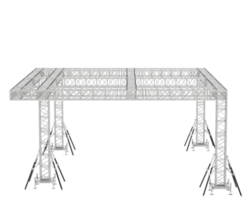 Aluminum structure frame isolated on background. 3d rendering - illustration png