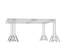 Aluminum structure frame isolated on background. 3d rendering - illustration png
