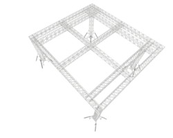 alumínio estrutura quadro, Armação isolado em fundo. 3d Renderização - ilustração png
