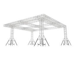 aluminium structure Cadre isolé sur Contexte. 3d le rendu - illustration png