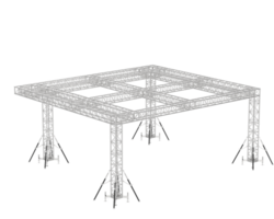 alumínio estrutura quadro, Armação isolado em fundo. 3d Renderização - ilustração png