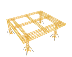 alumínio estrutura quadro, Armação isolado em fundo. 3d Renderização - ilustração png