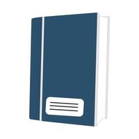 Book paper open or textbook pages with text icon flat cartoon illustration isolated on color background clipart, single book vector