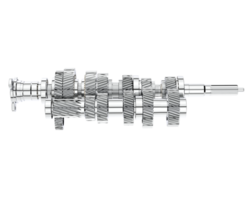 6 Speed transmission on background. 3d rendering - illustration png