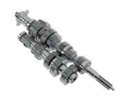 6 Speed transmission on background. 3d rendering - illustration png