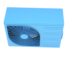 AC unit isolated on background. 3d rendering - illustration png