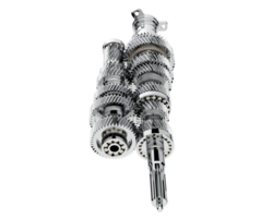 6 Speed transmission on background. 3d rendering - illustration png