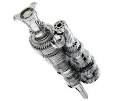 6 Speed transmission on background. 3d rendering - illustration png