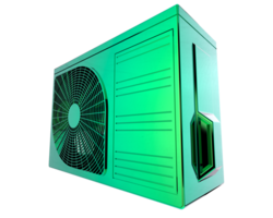 AC unit isolated on background. 3d rendering - illustration png