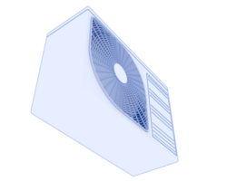 AC unit isolated on background. 3d rendering - illustration png