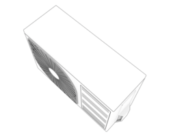 AC unit isolated on background. 3d rendering - illustration png